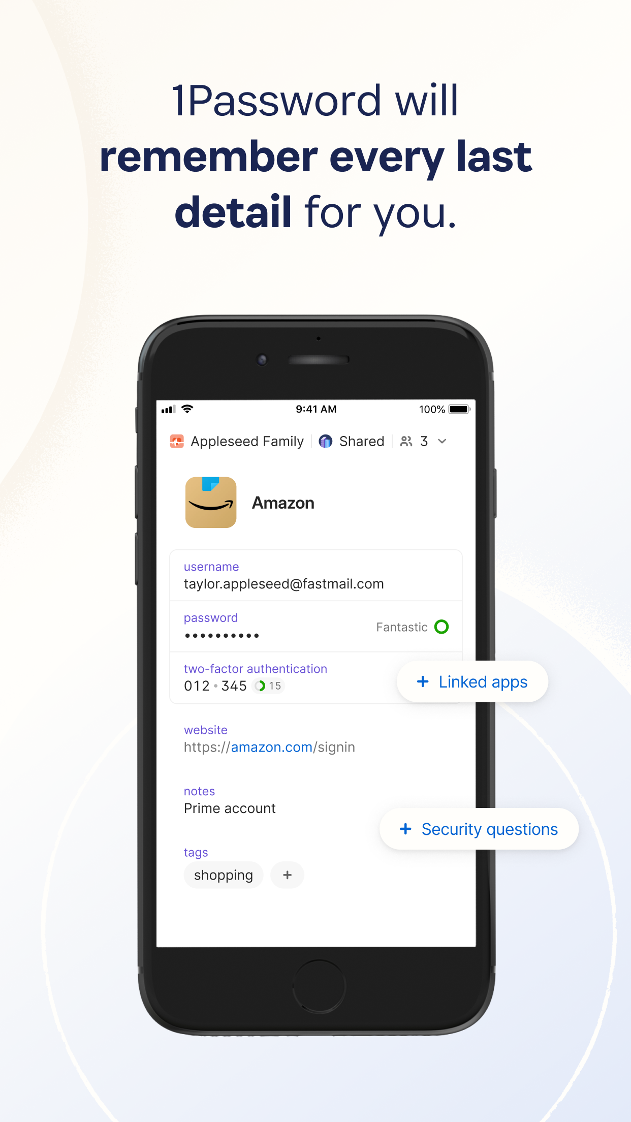 1Password screenshot 2